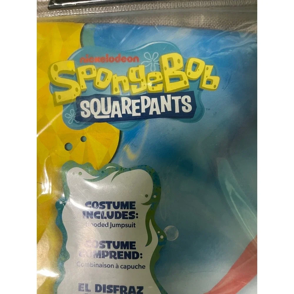 Sponge Bob Patrick Star Costume Child Size‎ 6/7 Hooded Jumpsuit Halloween